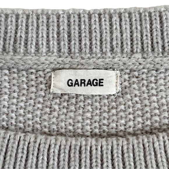 GARAGE Harlow Sweater Pointelle Cable Knit Dropped Shoulders - Picture 8 of 17
